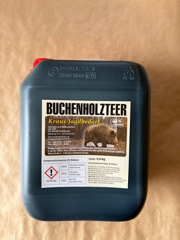 Buchenholzteer 5-kg Kanister Lockmittel für Schwarzwild