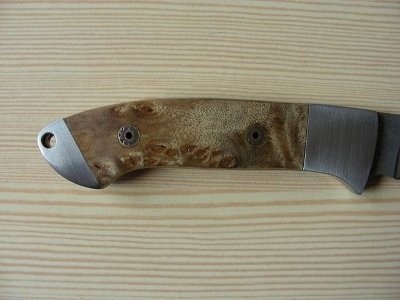 Messer Parforce Damast-Gürtelmesser Wurzelholz