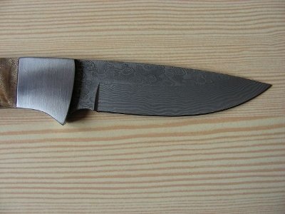 Messer Parforce Damast-Gürtelmesser Wurzelholz