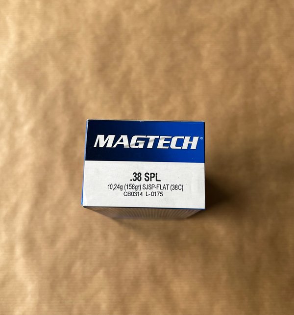 .38 Spezial Magtech Teilmantel FK Magtech Revolvermunition 10,24 g; 5 Packungen