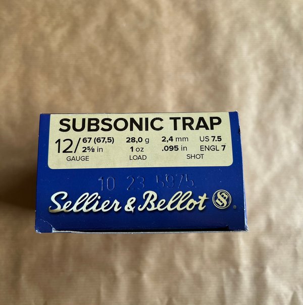 S&B Kaliber 12 Subsonic Trap 28,0 g Schrotpatronen